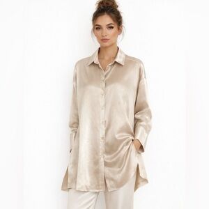 MaxMara Leisure “Sestante” Champagne Tunic Size 14